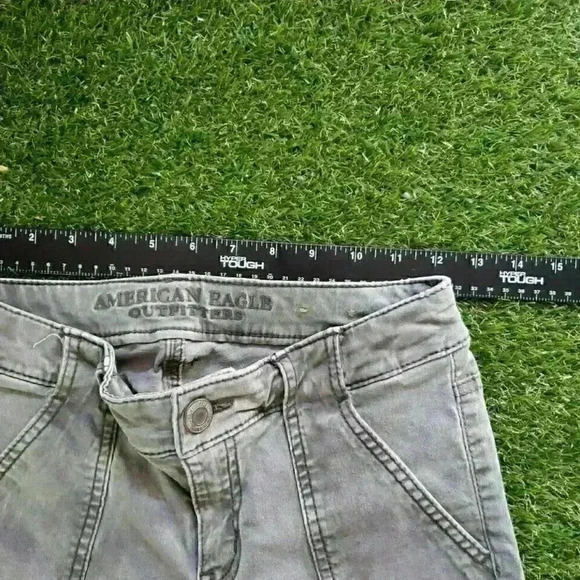 American Eagle Super High Rise Jegging Crop Jeans Sz 0 Next Level Stretch Light - Picture 9 of 9